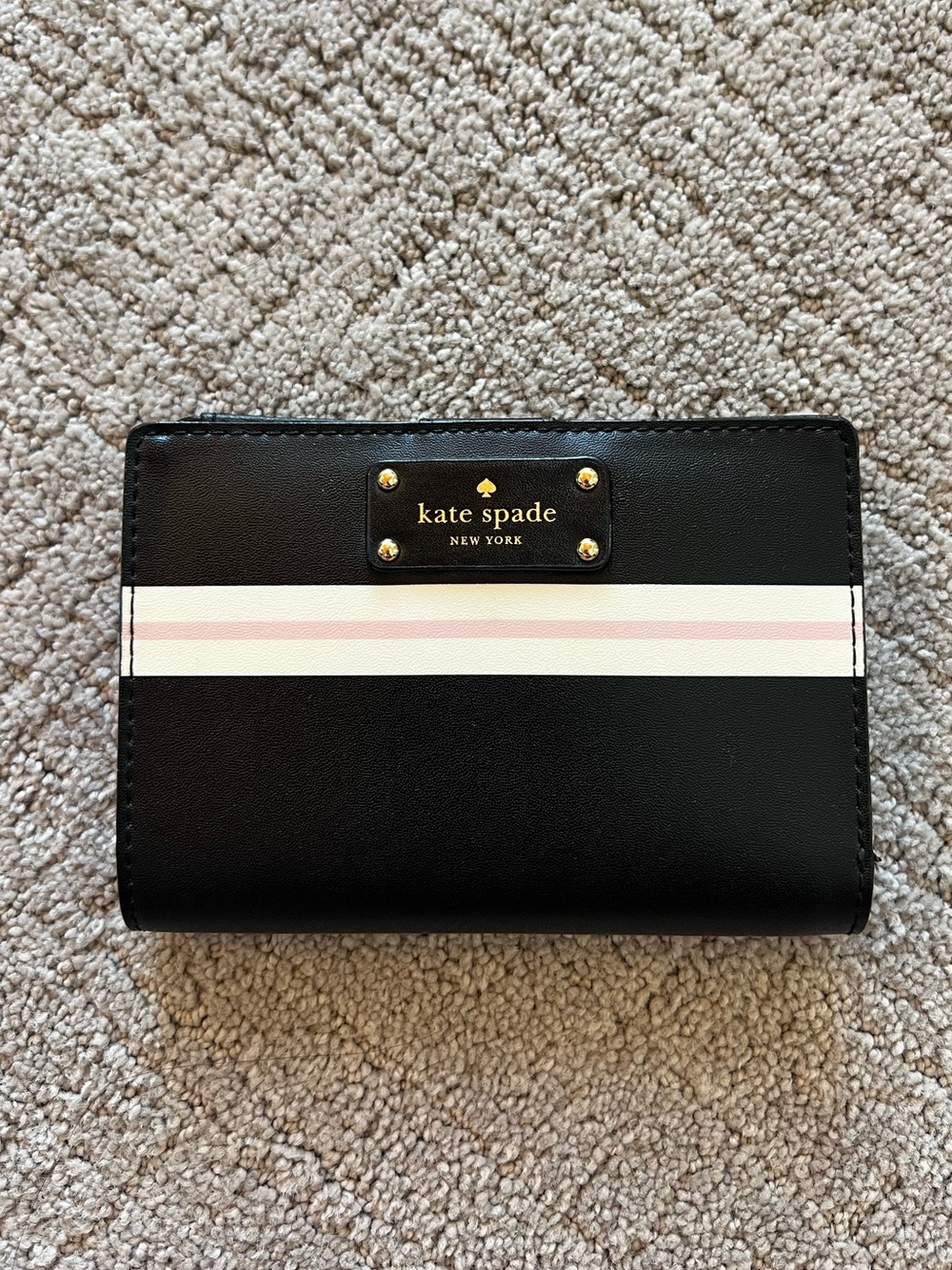 Kate Spade Tellie Grove Street Classic Stripe Snap Wallet